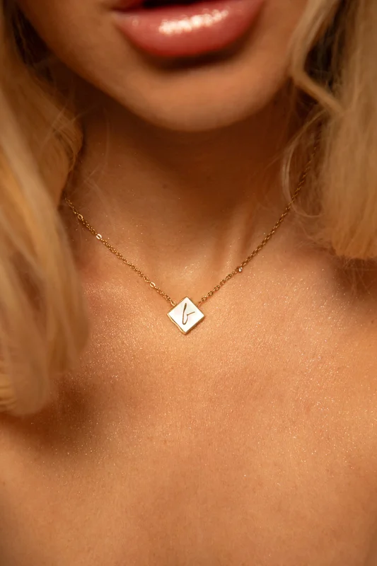 F Frame Necklace